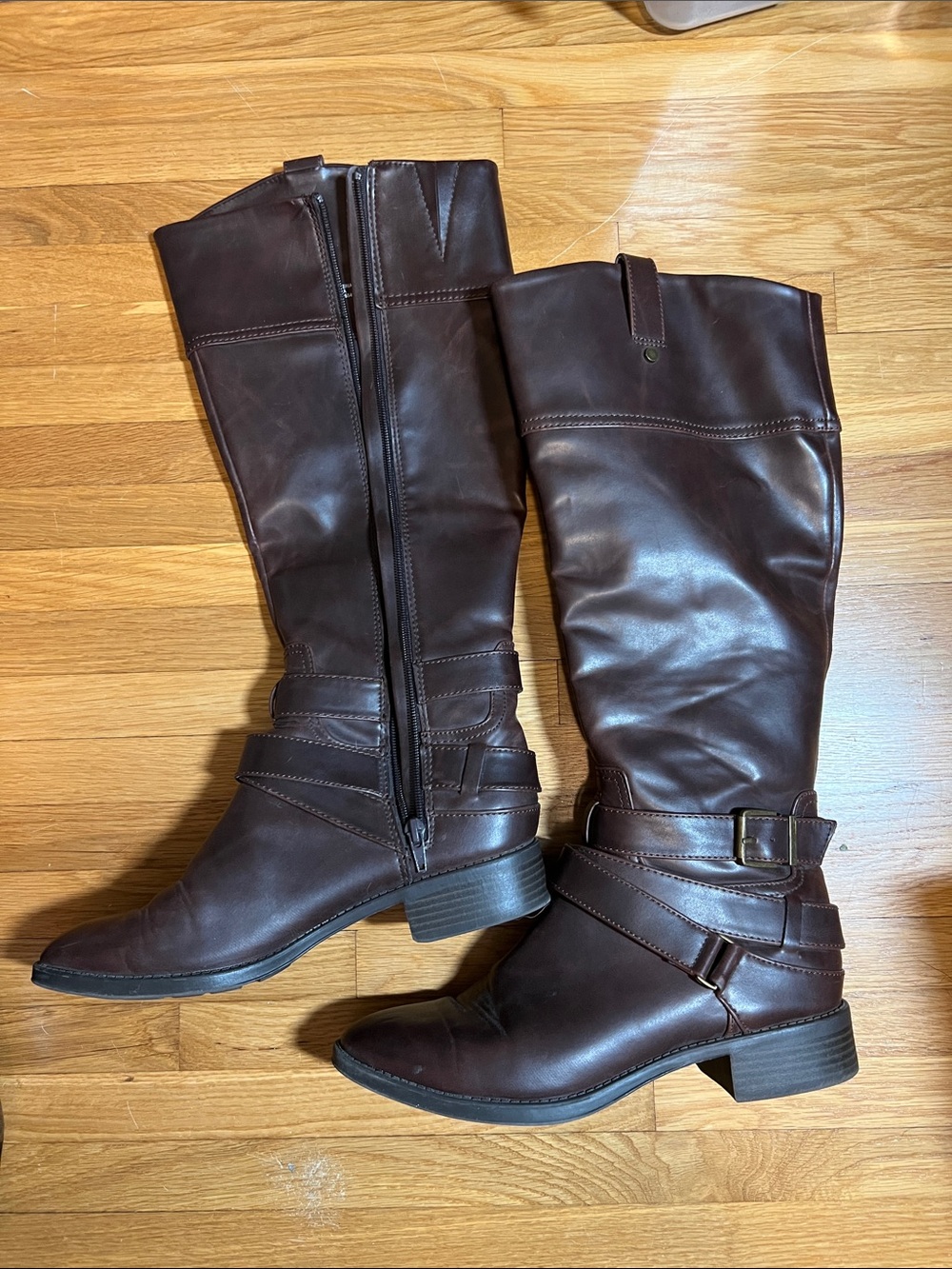 Women's Tall Brown Leather Boots